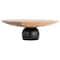 Hello Honey® 9.75" Brown & Black Enameled Mango Wood Kitchen Pedestal
